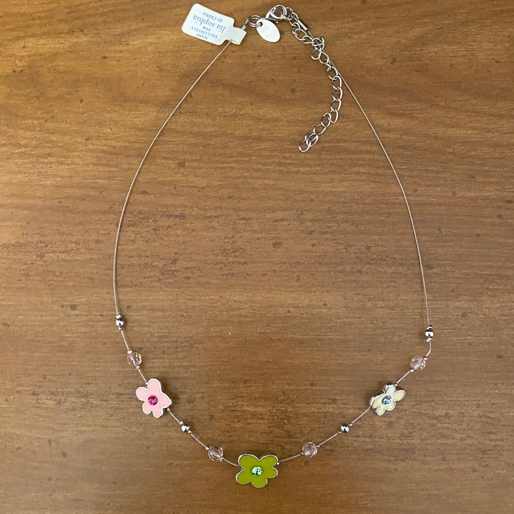 Lia Sophia flower necklace